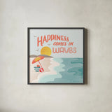 Summer State of Mind I by Gia Graham. Shown in a sleek black glass frame for a contemporary gallery look. Available as an archival giclee rolled canvas, fine art paper, or poster print. SKU 99720a.
