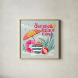 Summer State of Mind II by Gia Graham. Shown in a natural wood glass frame for a timeless modern aesthetic. Available as an archival giclee rolled canvas, fine art paper, or poster print. SKU 99721a.