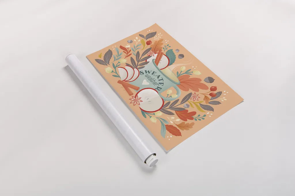 Sweater Weather I by Gia Graham. shown as a rolled paper print. Available as archival giclee rolled canvas, fine art paper, or poster print. SKU 83305i.