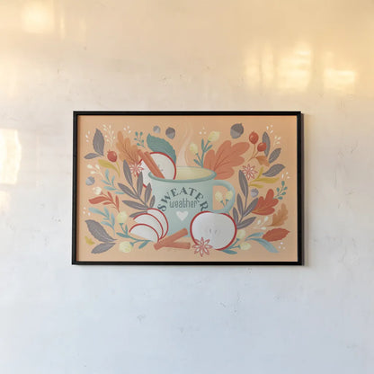 Sweater Weather I by Gia Graham. shown as a paper print in a black flame. Available as a archival giclee rolled canvas, fine art paper, or poster print. SKU 83305i.