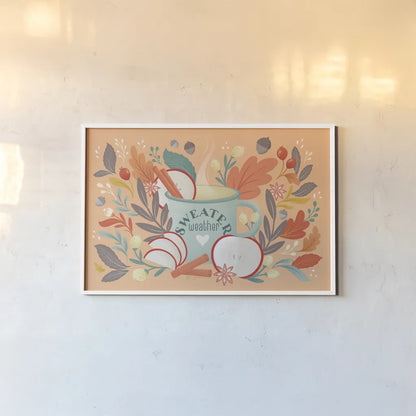 Sweater Weather I by Gia Graham. shown as a paper print in a white frame. Available as a archival giclee rolled canvas, fine art paper, or poster print. SKU 83305i.