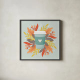Sweater Weather IV by Gia Graham. Shown in a sleek black glass frame for a contemporary gallery look. Available as an archival giclee rolled canvas, fine art paper, or poster print. SKU 83308a.