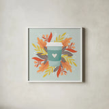 Sweater Weather IV by Gia Graham. Shown in a crisp white glass frame for a clean and minimalist style. Available as an archival giclee rolled canvas, fine art paper, or poster print. SKU 83308a.