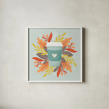 Sweater Weather IV by Gia Graham. Shown in a crisp white glass frame for a clean and minimalist style. Available as an archival giclee rolled canvas, fine art paper, or poster print. SKU 83308a.