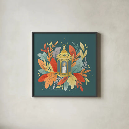 Sweater Weather IX by Gia Graham. Shown in a sleek black glass frame for a contemporary gallery look. Available as an archival giclee rolled canvas, fine art paper, or poster print. SKU 83313a.