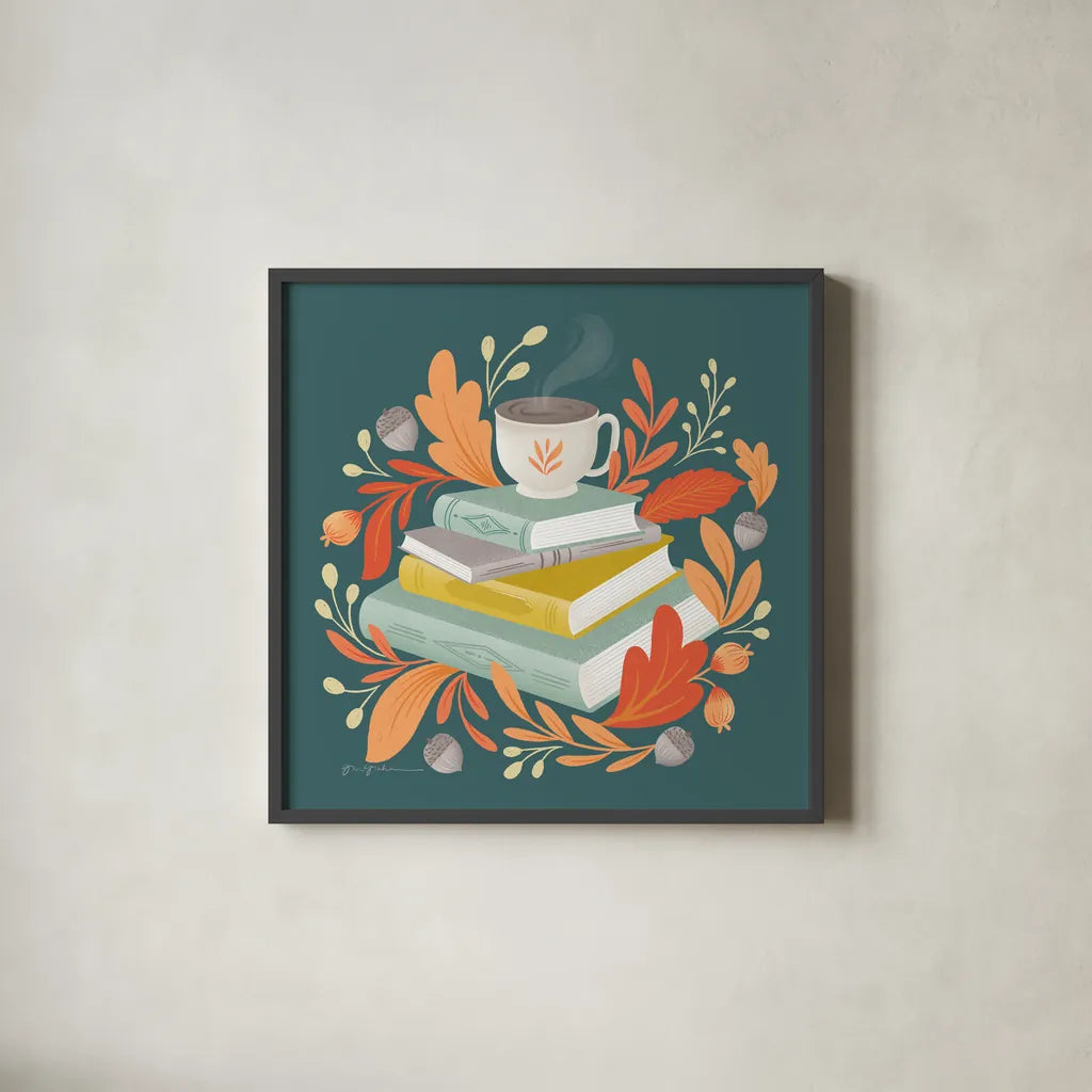 Sweater Weather V by Gia Graham. Shown in a sleek black glass frame for a contemporary gallery look. Available as an archival giclee rolled canvas, fine art paper, or poster print. SKU 83309a.