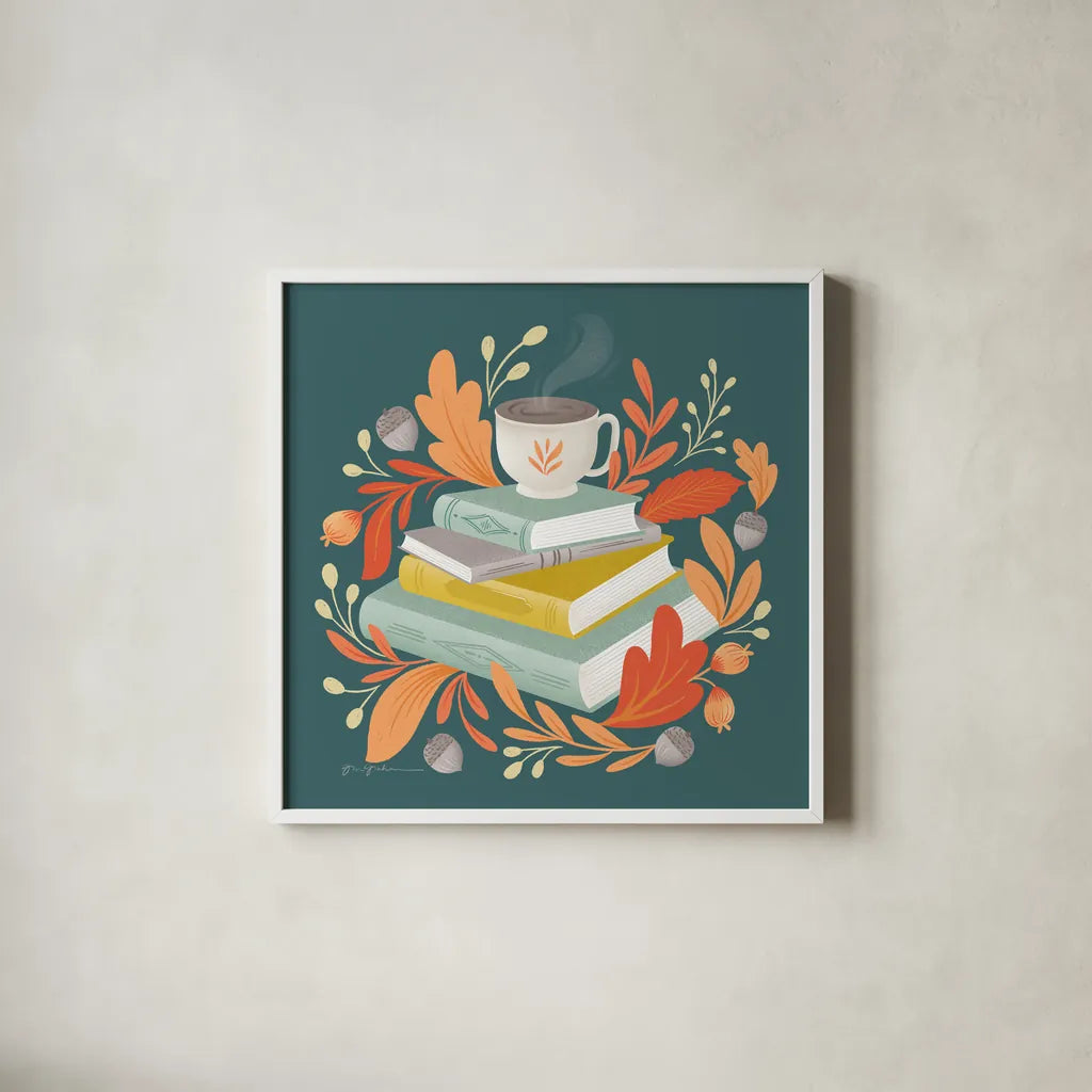 Sweater Weather V by Gia Graham. Shown in a crisp white glass frame for a clean and minimalist style. Available as an archival giclee rolled canvas, fine art paper, or poster print. SKU 83309a.