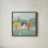 Sweater Weather VI by Gia Graham. Shown in a sleek black glass frame for a contemporary gallery look. Available as an archival giclee rolled canvas, fine art paper, or poster print. SKU 83310a.