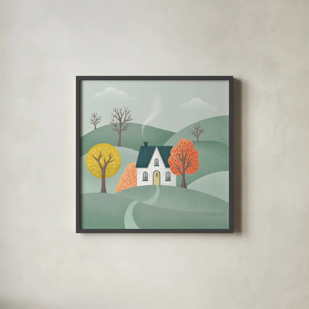 Sweater Weather VI by Gia Graham. Shown in a sleek black glass frame for a contemporary gallery look. Available as an archival giclee rolled canvas, fine art paper, or poster print. SKU 83310a.