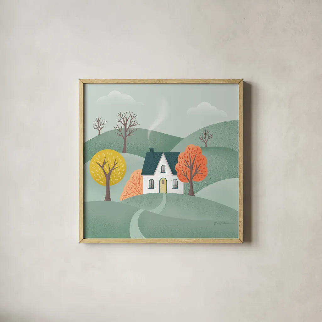 Sweater Weather VI by Gia Graham. Shown in a natural wood glass frame for a timeless modern aesthetic. Available as an archival giclee rolled canvas, fine art paper, or poster print. SKU 83310a.