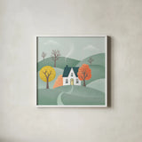 Sweater Weather VI by Gia Graham. Shown in a crisp white glass frame for a clean and minimalist style. Available as an archival giclee rolled canvas, fine art paper, or poster print. SKU 83310a.