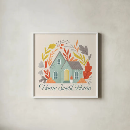 Sweater Weather VII by Gia Graham. Shown in a crisp white glass frame for a clean and minimalist style. Available as an archival giclee rolled canvas, fine art paper, or poster print. SKU 83311a.