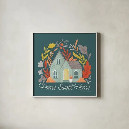 Sweater Weather VII Dark by Gia Graham. Shown in a crisp white glass frame for a clean and minimalist style. Available as an archival giclee rolled canvas, fine art paper, or poster print. SKU 84254a.