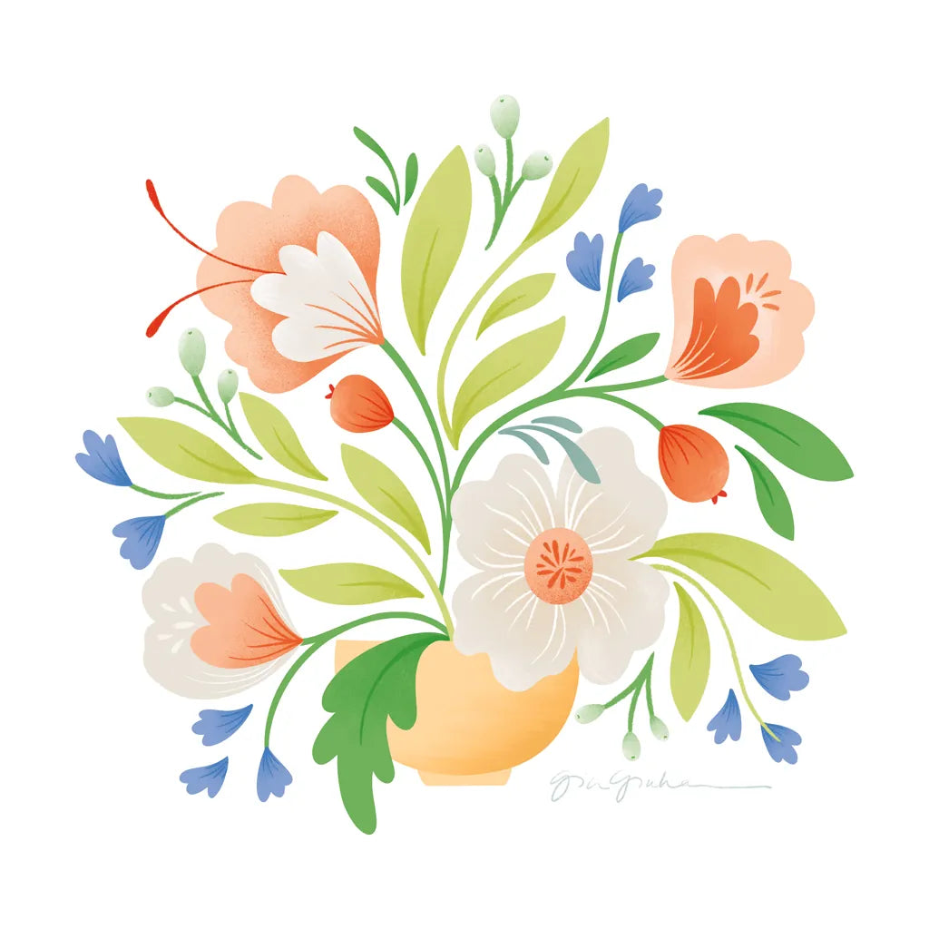 Sweet Bouquet II Bright by Gia Graham. SKU 79543a. Archival Giclee Fine art print for wall decor.