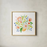 Sweet Bouquet II Bright by Gia Graham. Shown in a natural wood glass frame for a timeless modern aesthetic. Available as an archival giclee rolled canvas, fine art paper, or poster print. SKU 79543a.