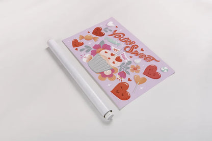 Sweet Hearts I by Gia Graham. shown as a rolled paper print. Available as archival giclee rolled canvas, fine art paper, or poster print. SKU 81396i.