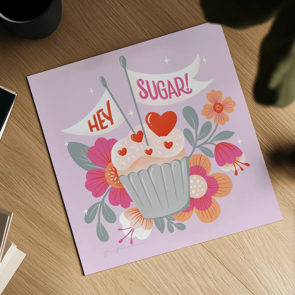 Sweet Hearts II by Gia Graham. Shown as a detailed flat fine art print, highlighting archival giclee quality. Available as an archival giclee rolled canvas, fine art paper, or poster print. SKU 81397a.