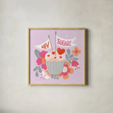 Sweet Hearts II by Gia Graham. Shown in a natural wood glass frame for a timeless modern aesthetic. Available as an archival giclee rolled canvas, fine art paper, or poster print. SKU 81397a.