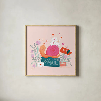 Sweet Hearts III by Gia Graham. Shown in a natural wood glass frame for a timeless modern aesthetic. Available as an archival giclee rolled canvas, fine art paper, or poster print. SKU 81398a.