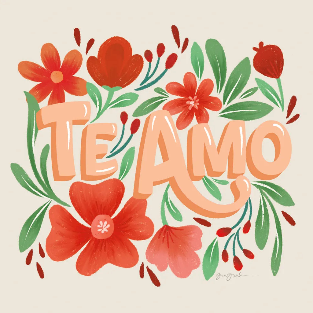 Te Amo by Gia Graham. SKU 90825a. Archival Giclee Fine art print for wall decor.