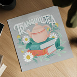 Tea Time I by Gia Graham. Shown as a detailed flat fine art print, highlighting archival giclee quality. Available as an archival giclee rolled canvas, fine art paper, or poster print. SKU 77959a.
