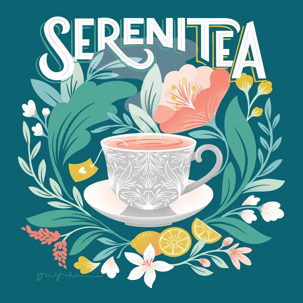 Tea Time II by Gia Graham. SKU 77960a. Archival Giclee Fine art print for wall decor.