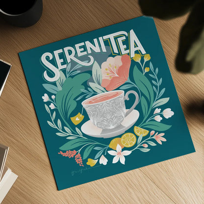 Tea Time II by Gia Graham. Shown as a detailed flat fine art print, highlighting archival giclee quality. Available as an archival giclee rolled canvas, fine art paper, or poster print. SKU 77960a.