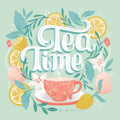 Tea Time V by Gia Graham. SKU 77963a. Archival Giclee Fine art print for wall decor.