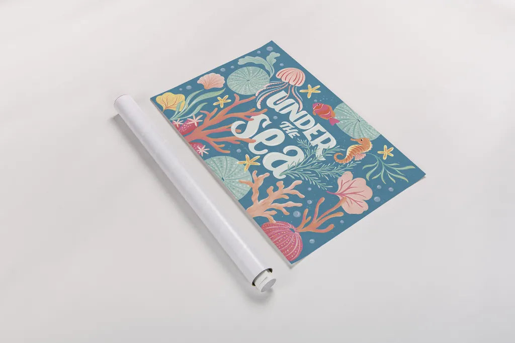 Under the Sea I by Gia Graham. shown as a rolled paper print. Available as archival giclee rolled canvas, fine art paper, or poster print. SKU 80905i.