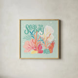 Under the Sea II by Gia Graham. Shown in a natural wood glass frame for a timeless modern aesthetic. Available as an archival giclee rolled canvas, fine art paper, or poster print. SKU 80906a.