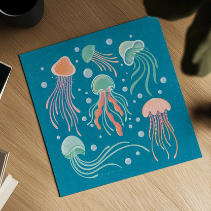 Under the Sea IV by Gia Graham. Shown as a detailed flat fine art print, highlighting archival giclee quality. Available as an archival giclee rolled canvas, fine art paper, or poster print. SKU 80908a.