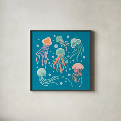 Under the Sea IV by Gia Graham. Shown in a sleek black glass frame for a contemporary gallery look. Available as an archival giclee rolled canvas, fine art paper, or poster print. SKU 80908a.