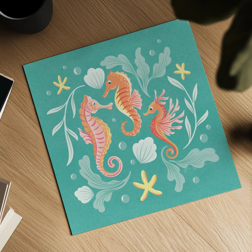 Under the Sea V by Gia Graham. Shown as a detailed flat fine art print, highlighting archival giclee quality. Available as an archival giclee rolled canvas, fine art paper, or poster print. SKU 80909a.