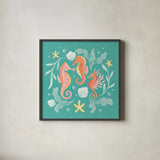 Under the Sea V by Gia Graham. Shown in a sleek black glass frame for a contemporary gallery look. Available as an archival giclee rolled canvas, fine art paper, or poster print. SKU 80909a.