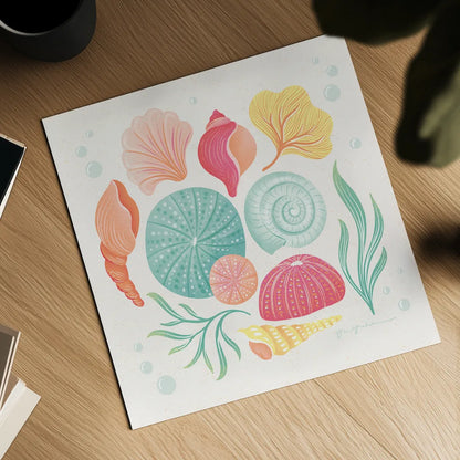 Under the Sea VI by Gia Graham. Shown as a detailed flat fine art print, highlighting archival giclee quality. Available as an archival giclee rolled canvas, fine art paper, or poster print. SKU 80910a.