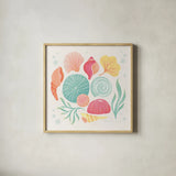 Under the Sea VI by Gia Graham. Shown in a natural wood glass frame for a timeless modern aesthetic. Available as an archival giclee rolled canvas, fine art paper, or poster print. SKU 80910a.