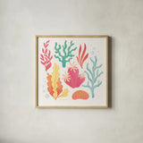Under the Sea VII by Gia Graham. Shown in a natural wood glass frame for a timeless modern aesthetic. Available as an archival giclee rolled canvas, fine art paper, or poster print. SKU 80911a.