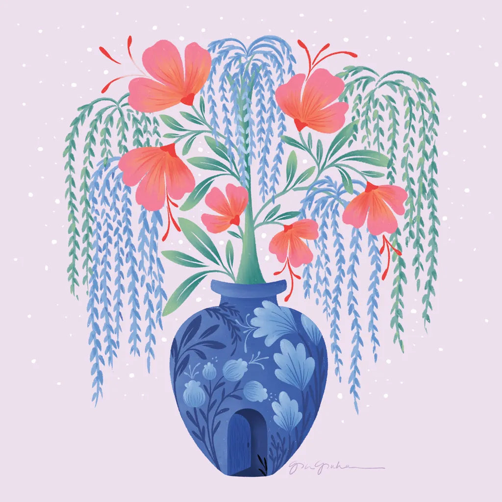 Whimsical Arrangement by Gia Graham. SKU 87436a. Archival Giclee Fine art print for wall decor.