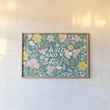 Wild and Free I by Gia Graham. shown as a paper print in a natural frame. Available as a archival giclee rolled canvas, fine art paper, or poster print. SKU 88023i.