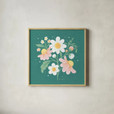 Wild and Free III by Gia Graham. Shown in a natural wood glass frame for a timeless modern aesthetic. Available as an archival giclee rolled canvas, fine art paper, or poster print. SKU 88025a.