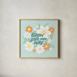 Wild and Free IV by Gia Graham. Shown in a natural wood glass frame for a timeless modern aesthetic. Available as an archival giclee rolled canvas, fine art paper, or poster print. SKU 88026a.