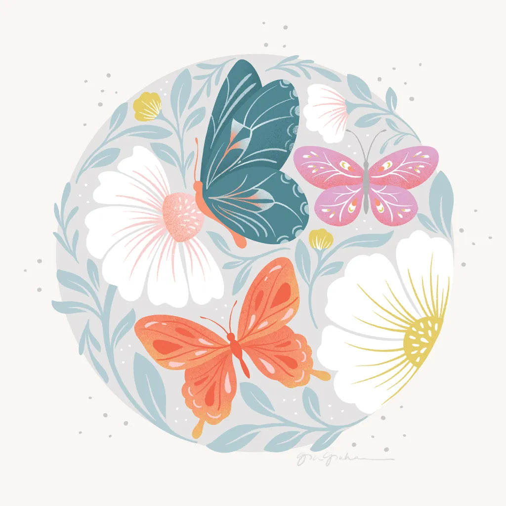 Winged Wonders II by Gia Graham. SKU 85038a. Archival Giclee Fine art print for wall decor.