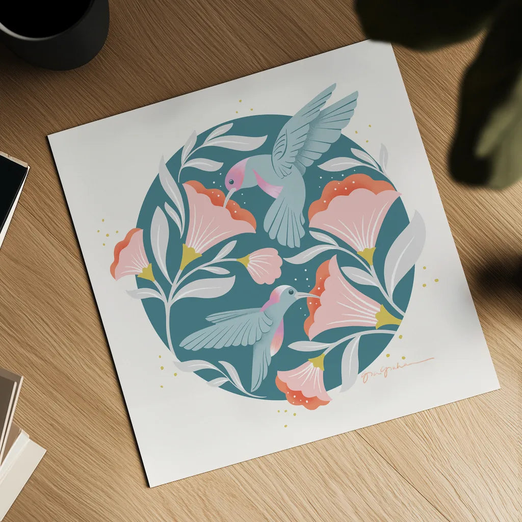 Winged Wonders III by Gia Graham. Shown as a detailed flat fine art print, highlighting archival giclee quality. Available as an archival giclee rolled canvas, fine art paper, or poster print. SKU 85039a.