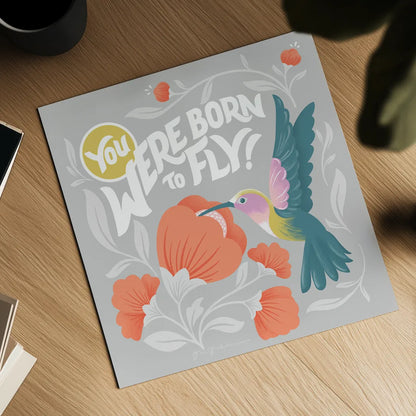 Winged Wonders V by Gia Graham. Shown as a detailed flat fine art print, highlighting archival giclee quality. Available as an archival giclee rolled canvas, fine art paper, or poster print. SKU 85041a.