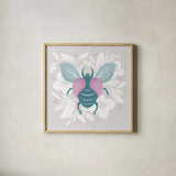 Winged Wonders VI by Gia Graham. Shown in a natural wood glass frame for a timeless modern aesthetic. Available as an archival giclee rolled canvas, fine art paper, or poster print. SKU 85042a.