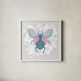 Winged Wonders VI by Gia Graham. Shown in a crisp white glass frame for a clean and minimalist style. Available as an archival giclee rolled canvas, fine art paper, or poster print. SKU 85042a.