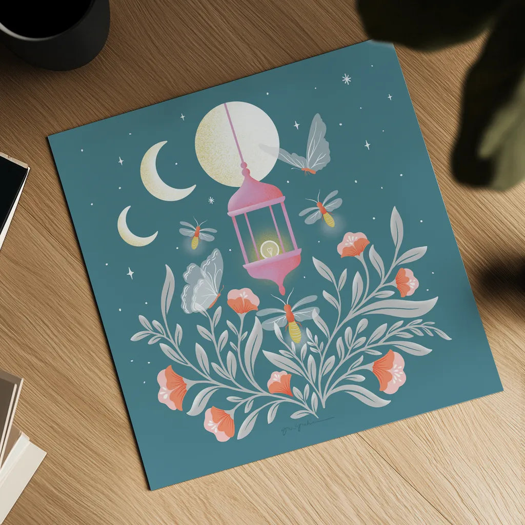 Winged Wonders VII by Gia Graham. Shown as a detailed flat fine art print, highlighting archival giclee quality. Available as an archival giclee rolled canvas, fine art paper, or poster print. SKU 85043a.