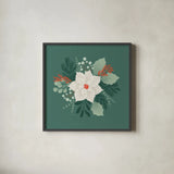 Winter Arrangements I by Gia Graham. Shown in a sleek black glass frame for a contemporary gallery look. Available as an archival giclee rolled canvas, fine art paper, or poster print. SKU 103066a.