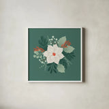 Winter Arrangements I by Gia Graham. Shown in a crisp white glass frame for a clean and minimalist style. Available as an archival giclee rolled canvas, fine art paper, or poster print. SKU 103066a.