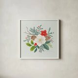 Winter Arrangements II by Gia Graham. Shown in a crisp white glass frame for a clean and minimalist style. Available as an archival giclee rolled canvas, fine art paper, or poster print. SKU 103067a.